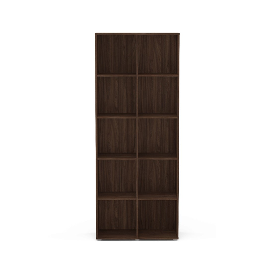 Librero Caracol 10 nichos Politorno Tabaco Imbuia