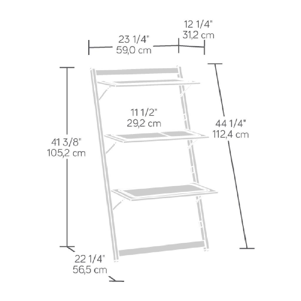 Librero Beginnings Sauder Negro 3 Repisas Metal