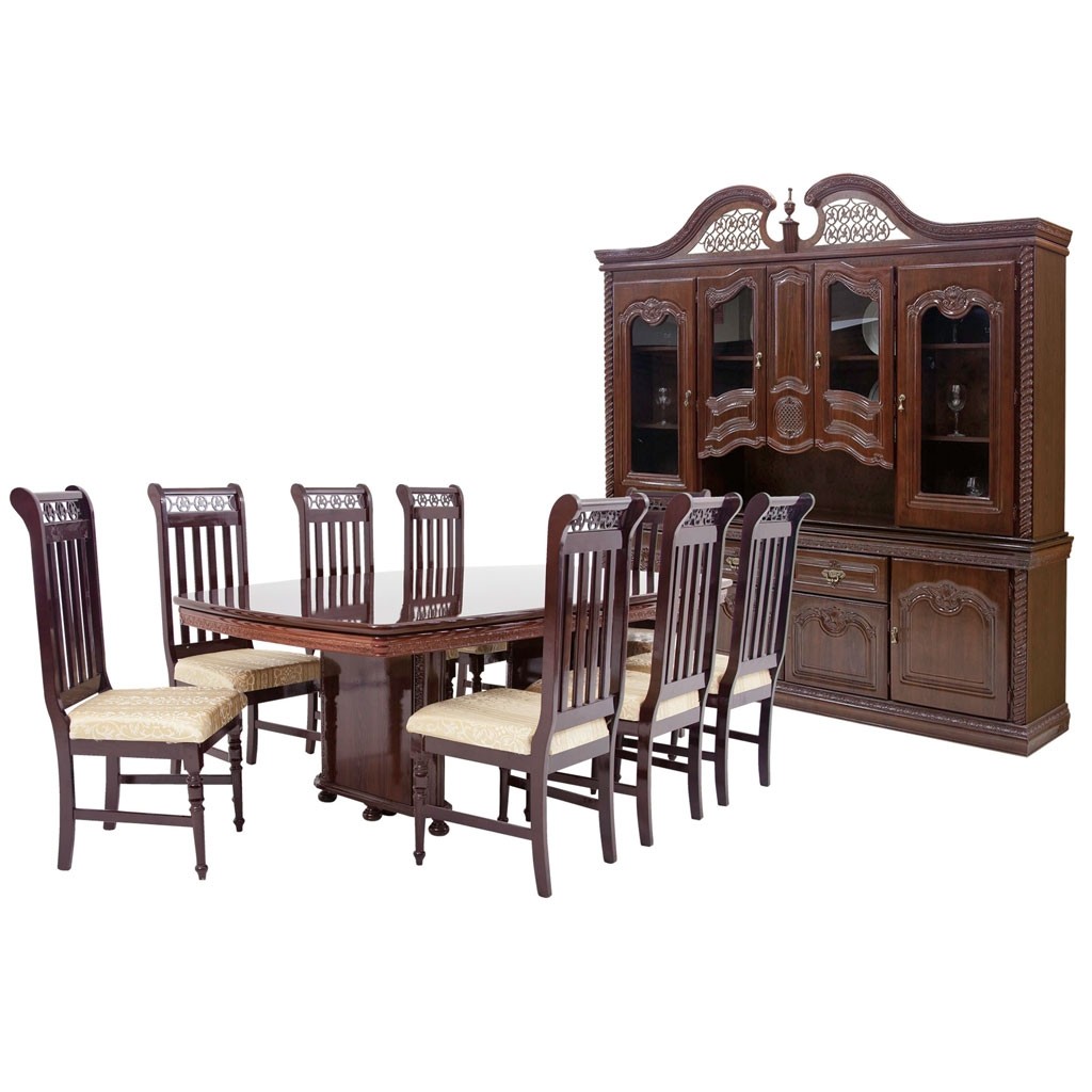 Comedor Cantabrico 8 sillas con vitrina y bufetero