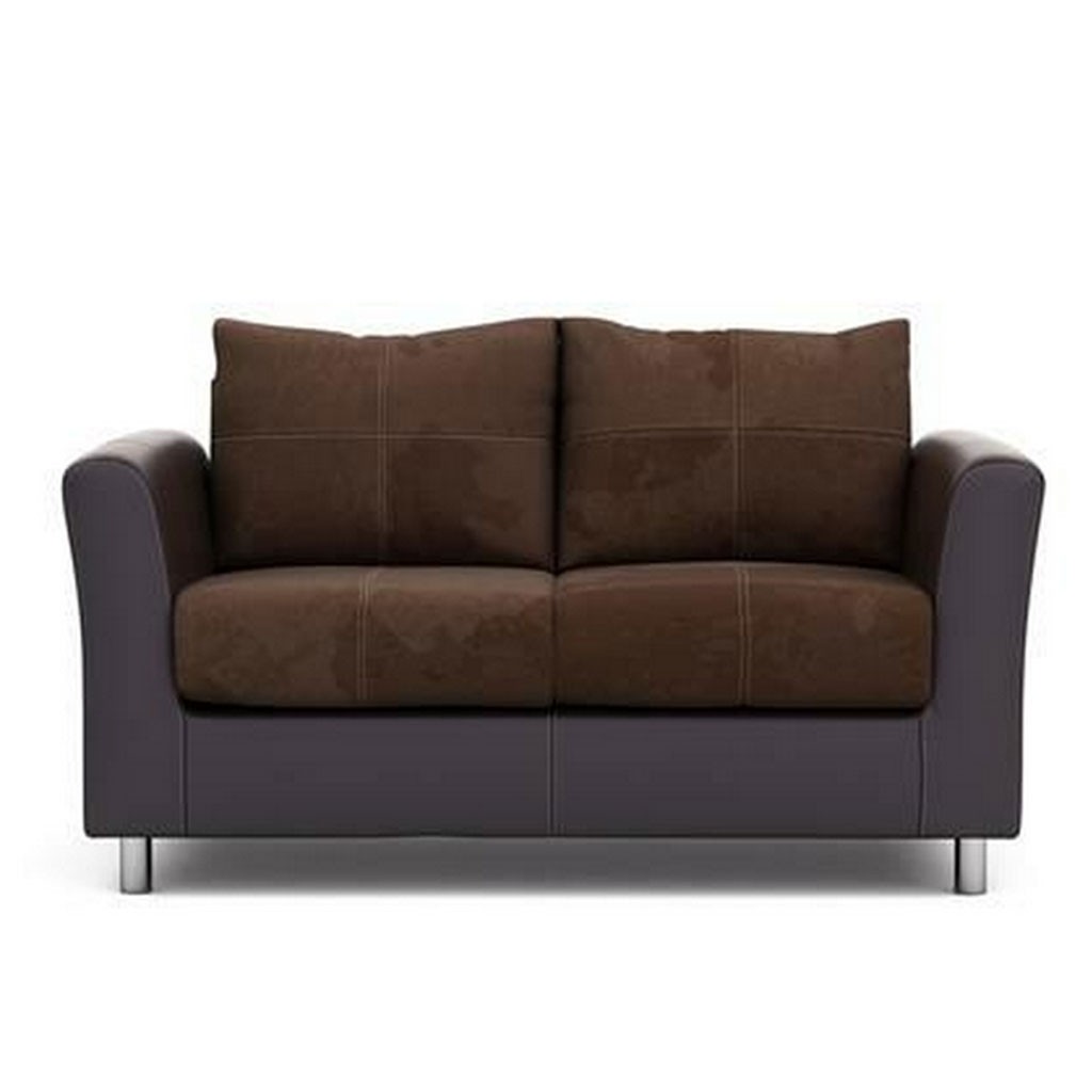 Love Seat Sueca tapizado en suade café