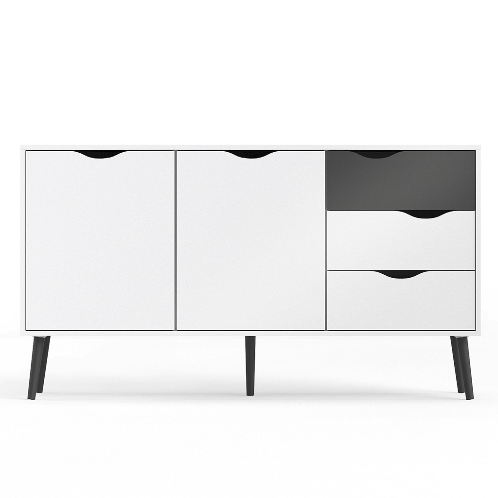 Bufetero Oslo Estilo Contemporáneo 2 Puertas 3 Cajones