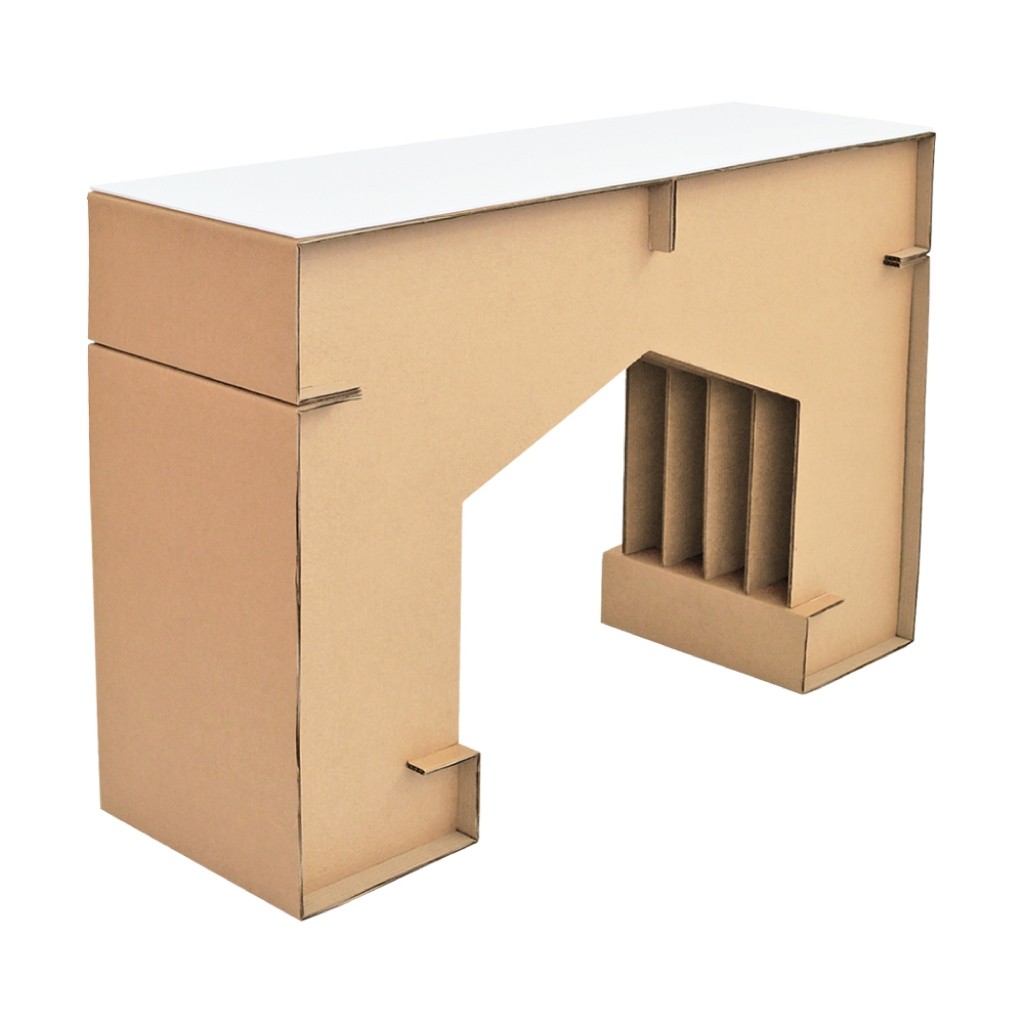 Mesa consola M2 con cubierta D glaf de cartón corrugado