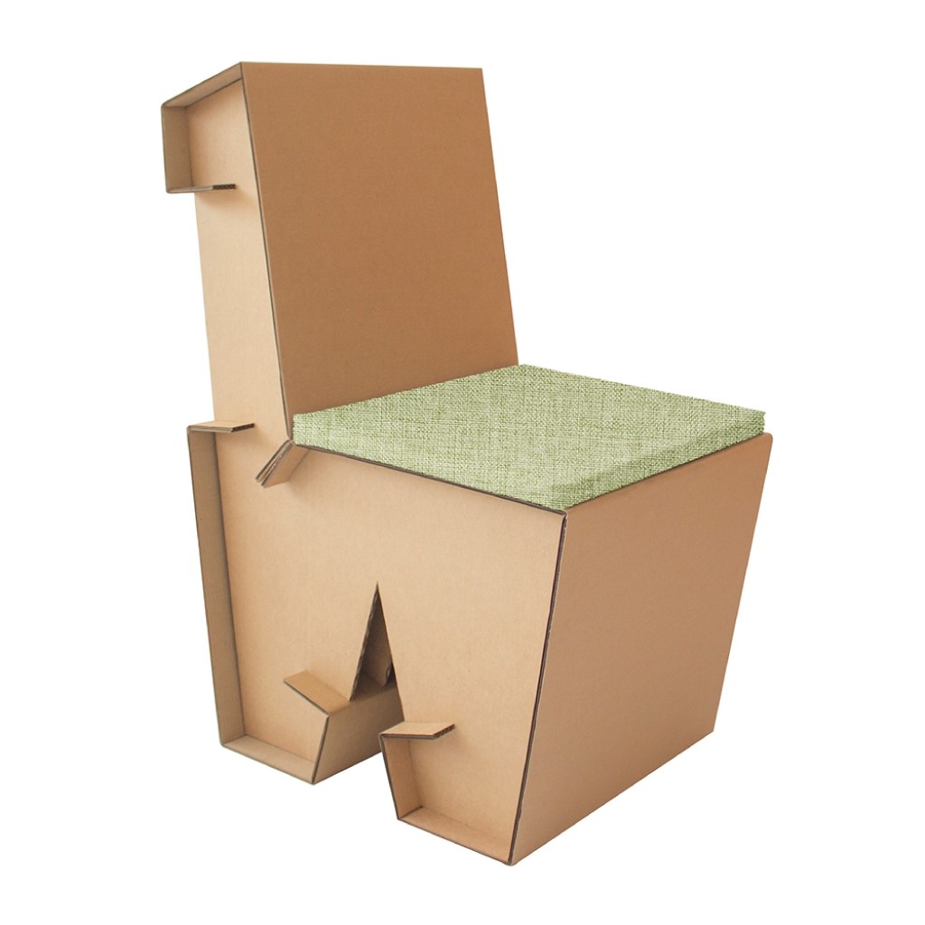 Paquete de Sillas W1 D glaf de cartón corrugado 2 Piezas