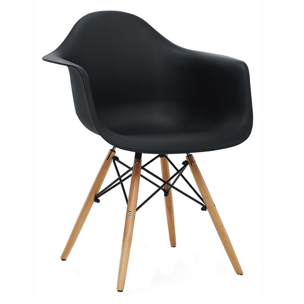 Sillon Replica Eames Con Brazos Negro