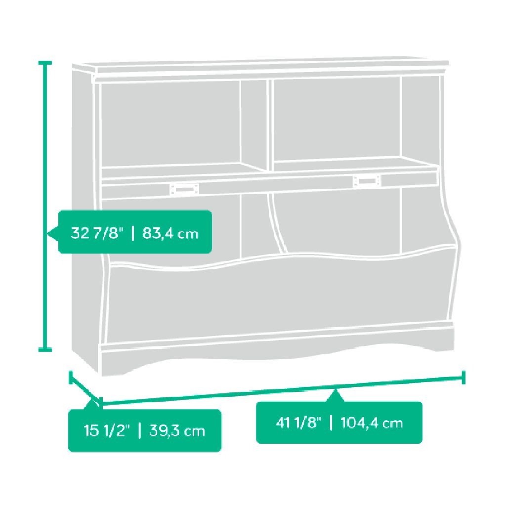 Librero Pogo Sauder Blanco 4 Compartimentos