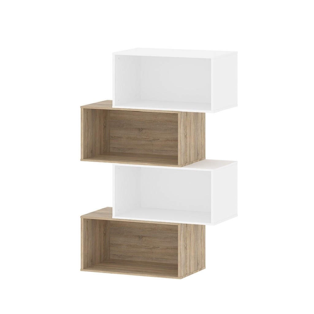 Librero Shape Estilo Contemporáneo 4 Huecos