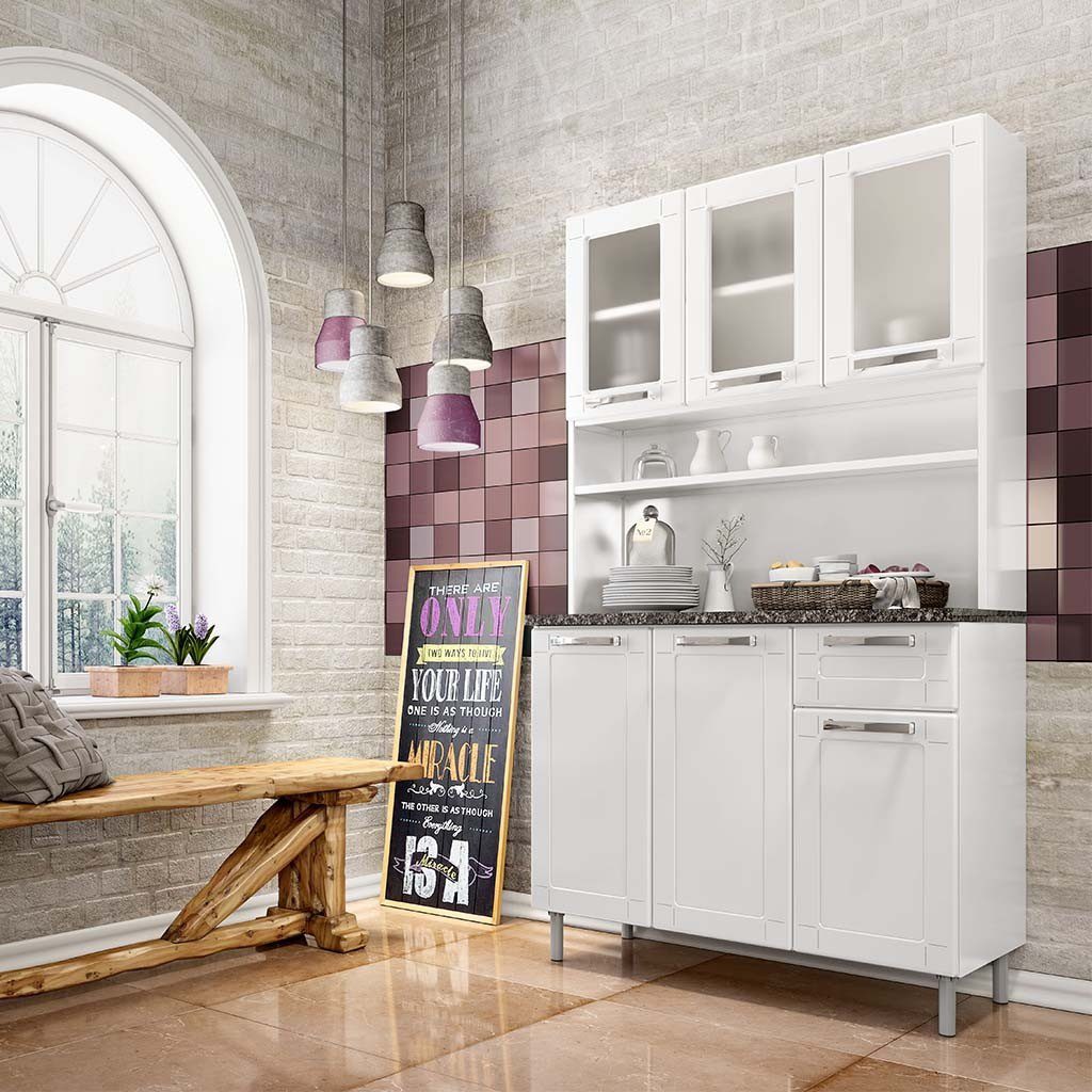 Alacena De Acero Bertolini Multipla Triple 1.05mt Blanca