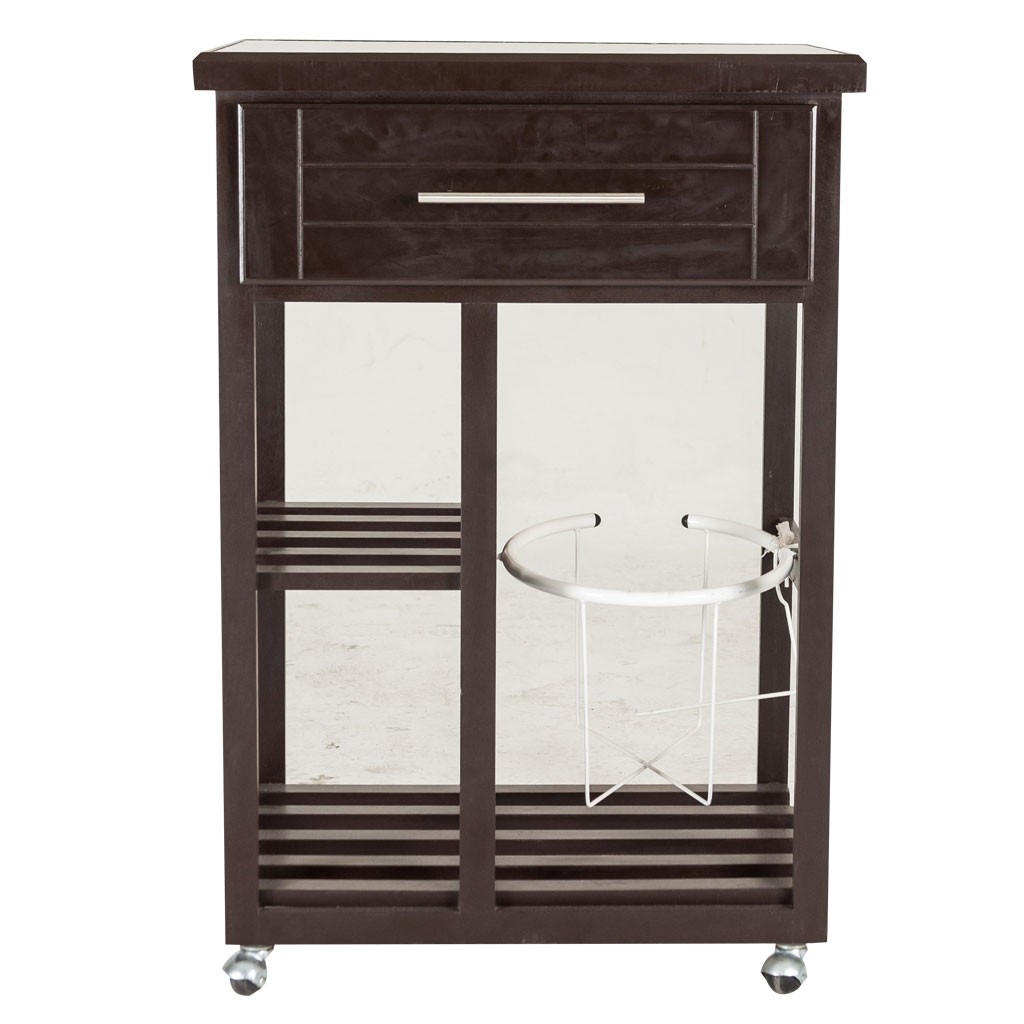 Mesa Para Microondas Chocolate Estilo Clásico