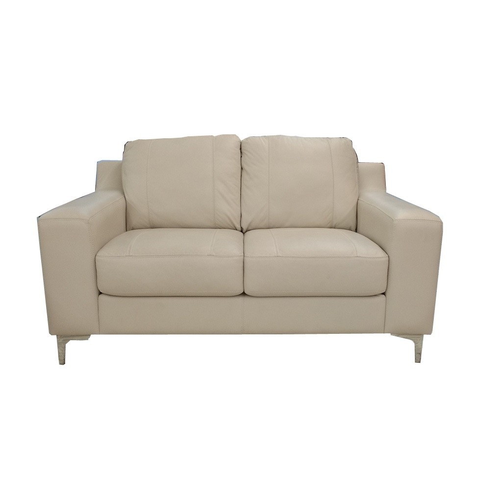 Love Seat Sonora Tapizado en Piel Beige