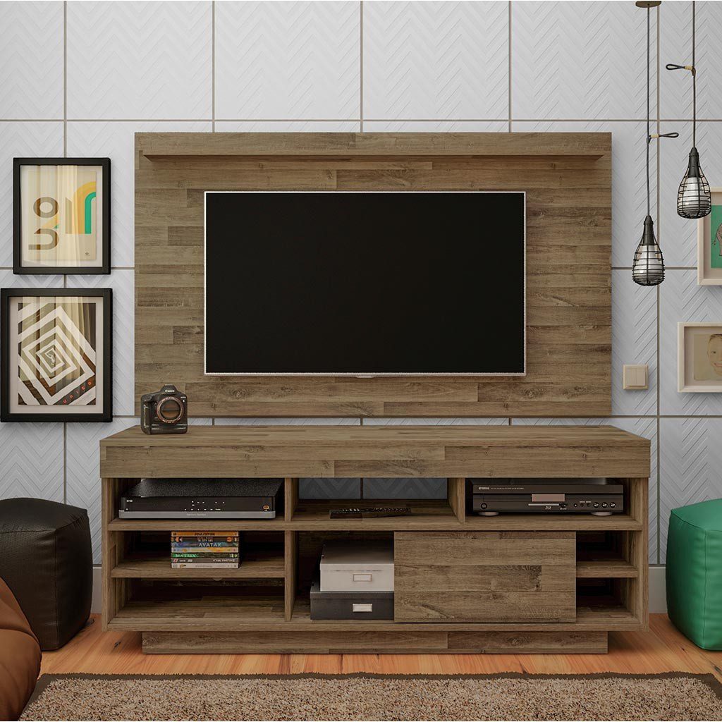 Bertolini Combo M TV más Panel Roma Rustico para Pantalla hasta 47"