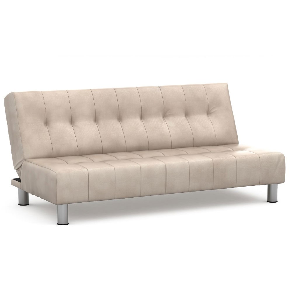 Sofá Cama Danés Tapizado en Microfibra Beige