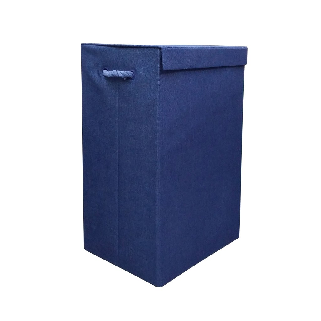 Cesto de Ropa Tela con Imán Azul CasaMia