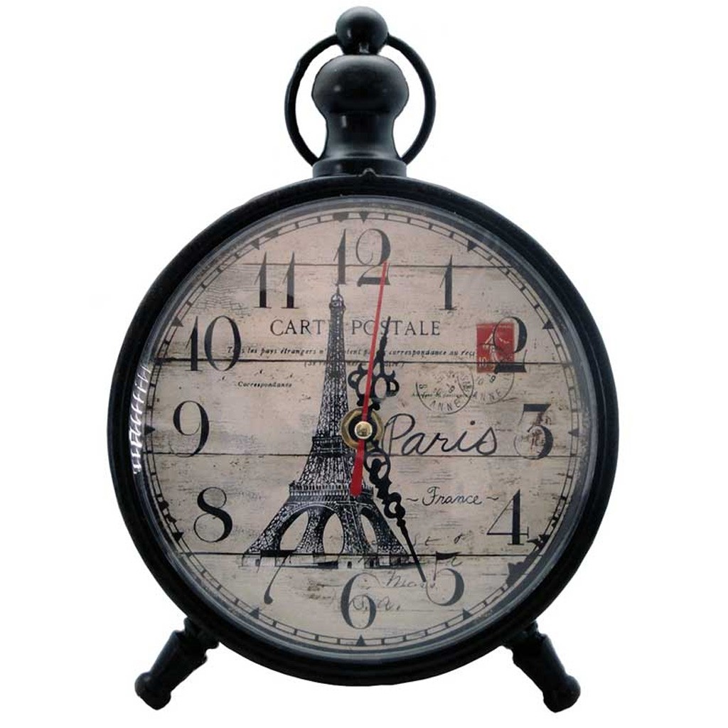 Reloj de Mesa Torre Eiffel Negro