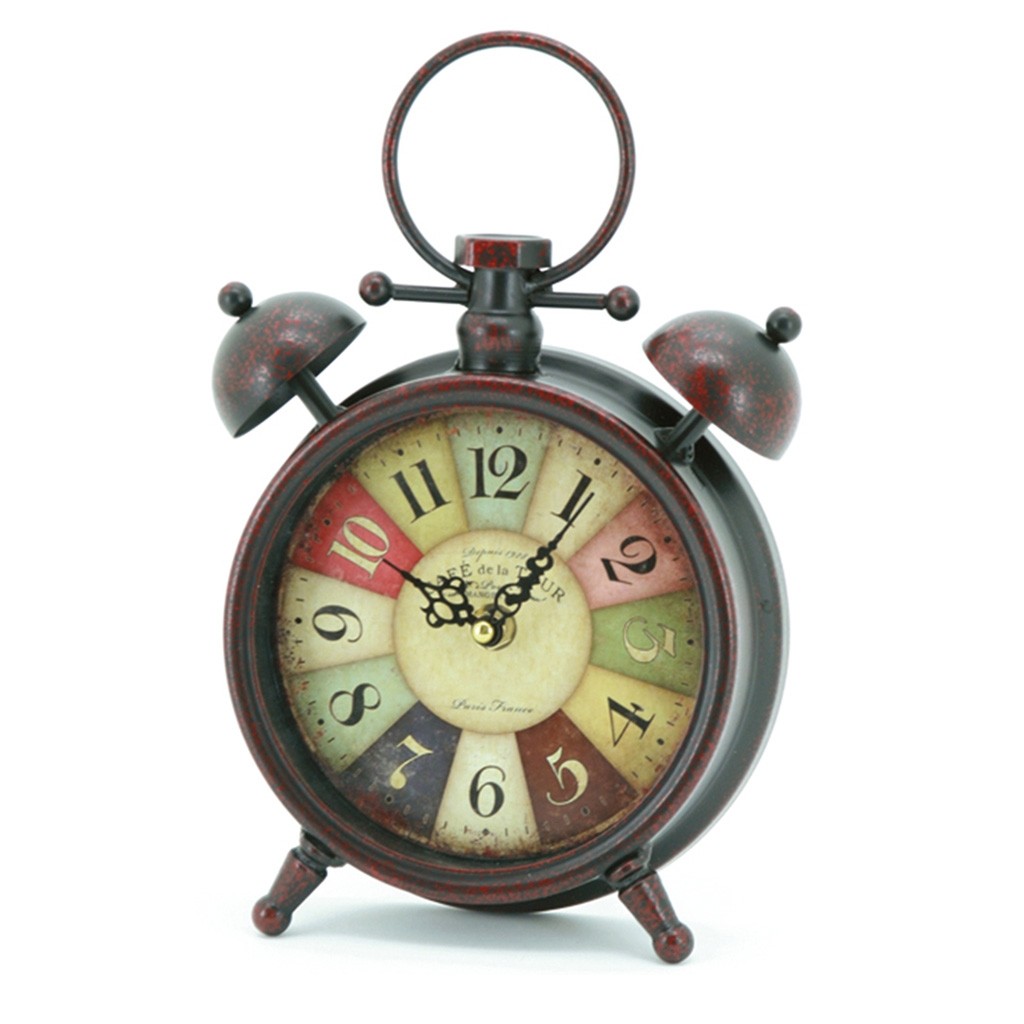 Reloj de Mesa Negro Carátula de Colores