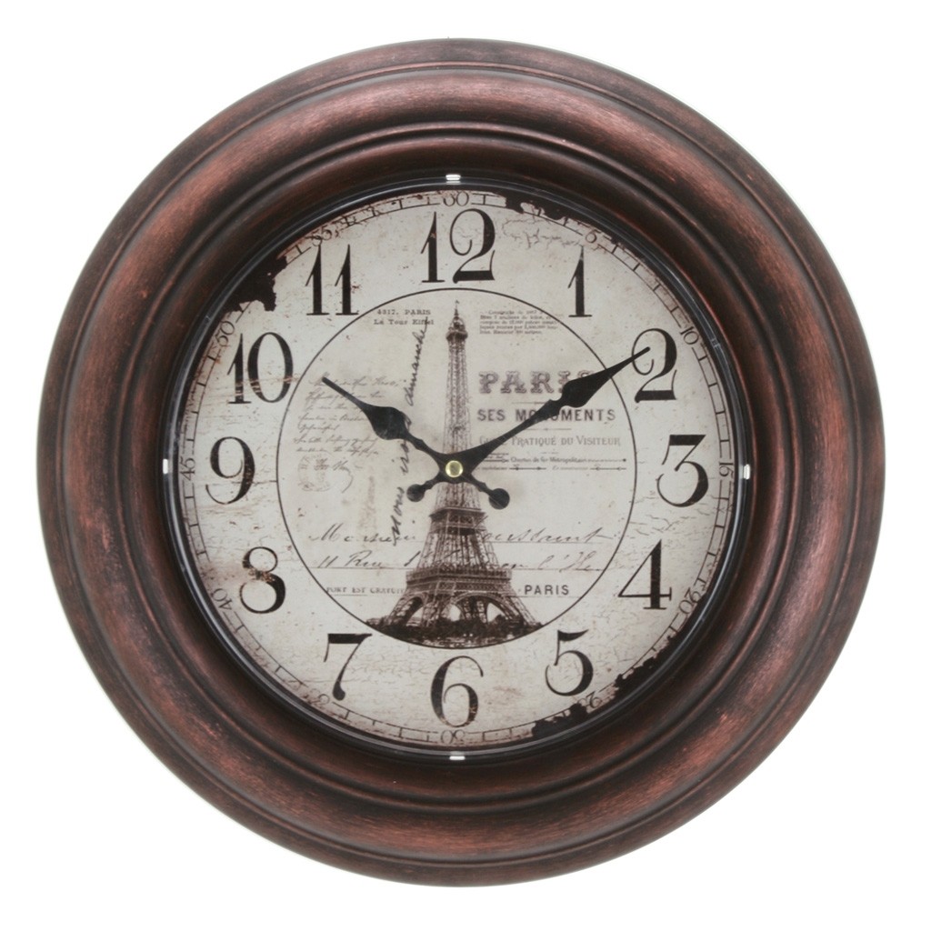 Reloj de Pared Torre Eiffel Café