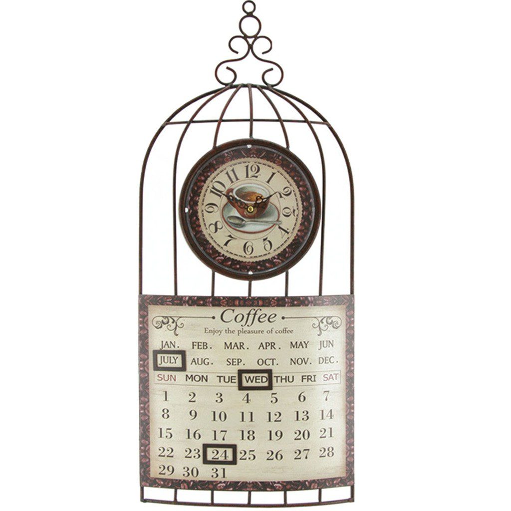 Reloj de Pared Calendario Café