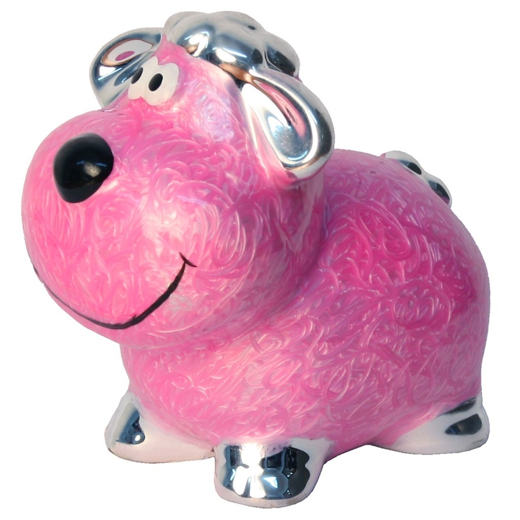 Alcancía Oveja Aperlada Rosa