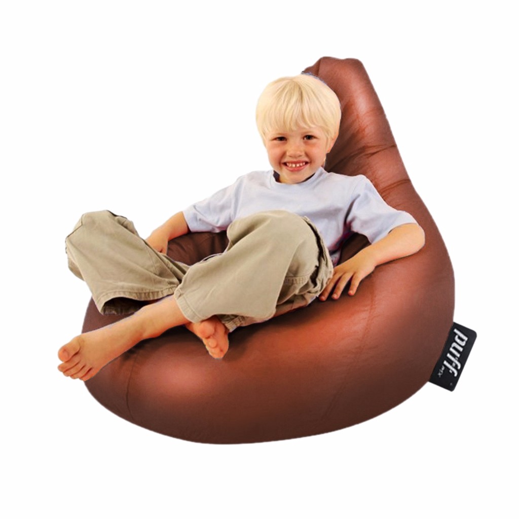 Puff Kids Pera Acabado Tacto Piel Varios Colores