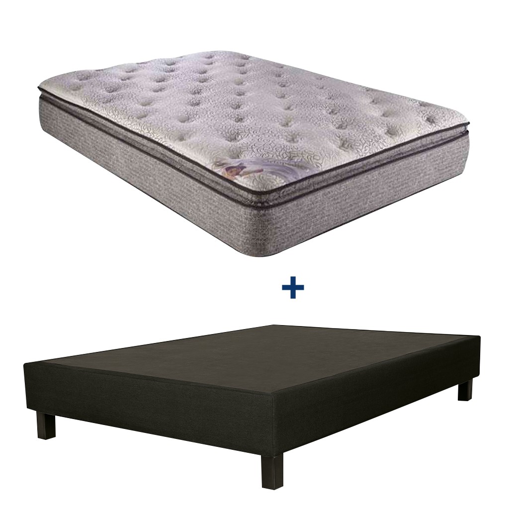 Paquete Colchón Individual Cisiamo Livorno mas Base Tapizada