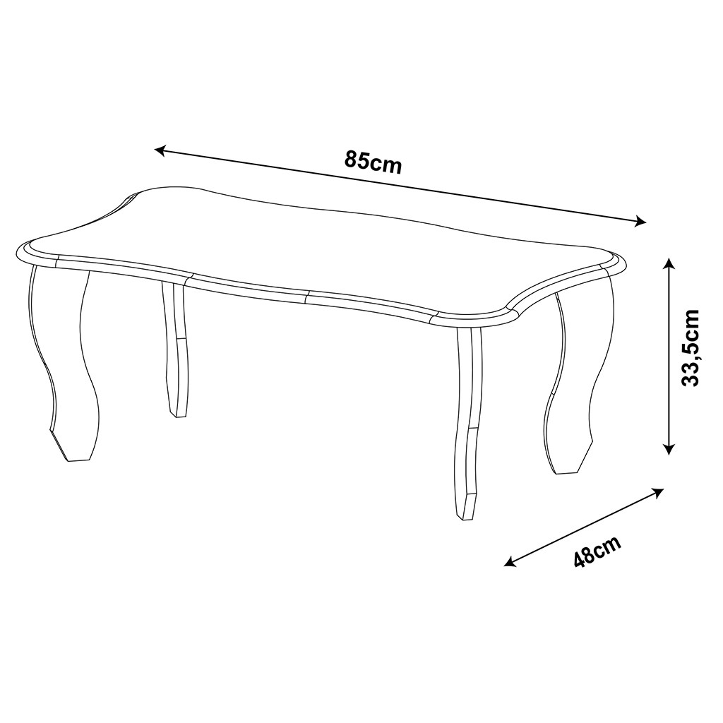 Mesa de Centro Bertolini Happy Amarilla