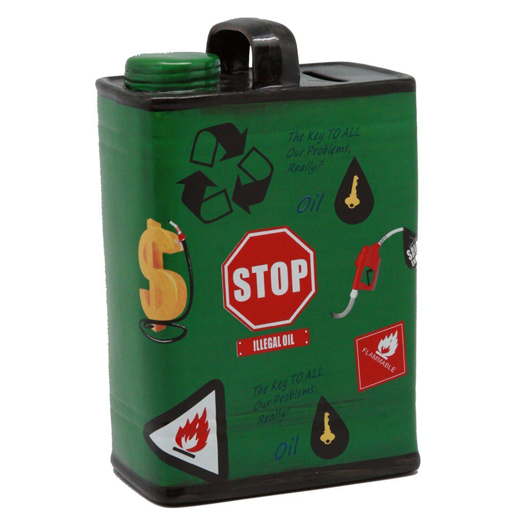 Alcancía Lata Gasolina Verde