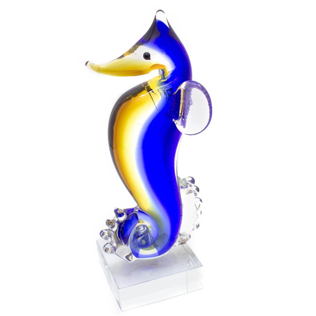 Figura Decorativa de Vidrio Caballito de Mar
