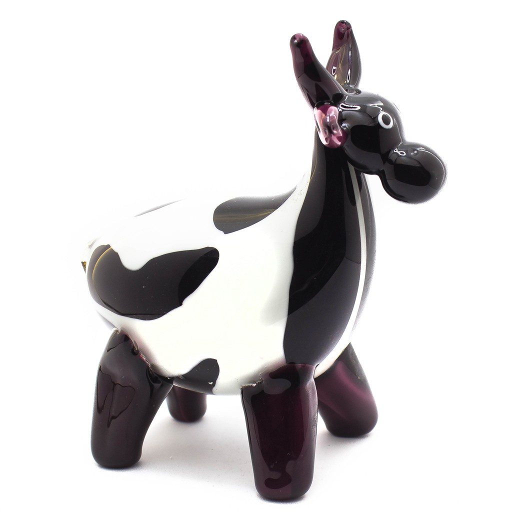 Figura Decorativa de Vidrio Vaca