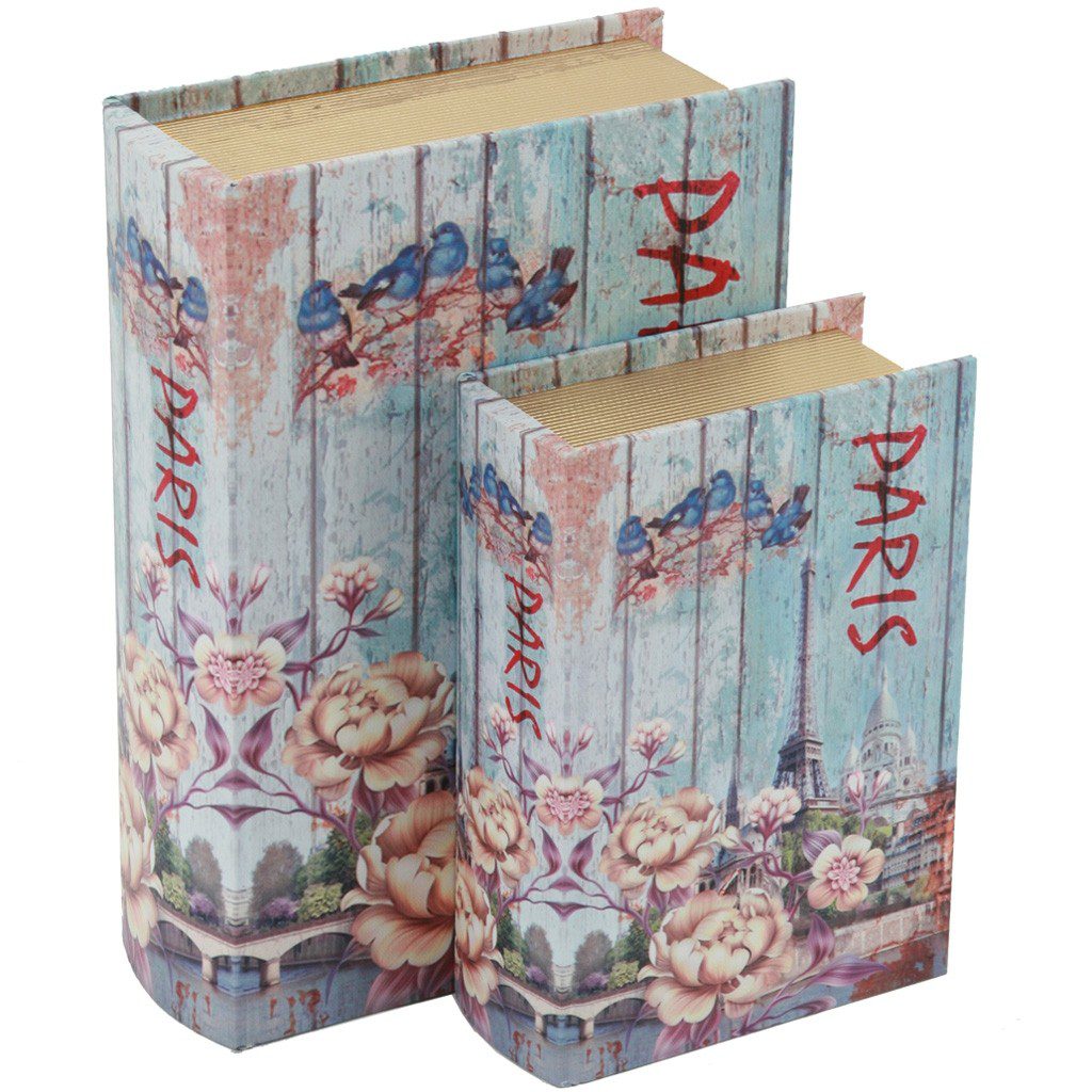 Juego de 2 Caja Libro Paris