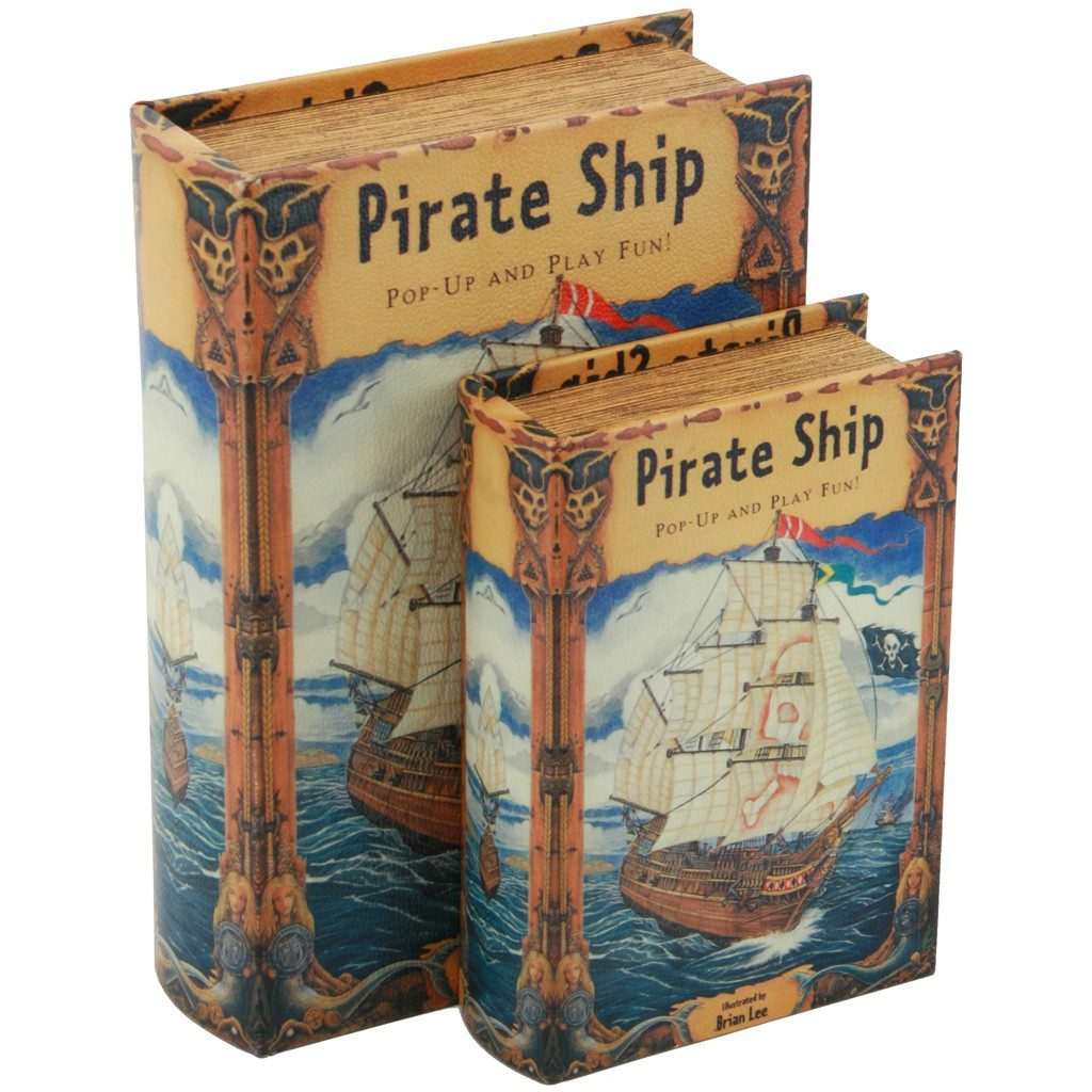 Juego de 2 Caja Libro Pirate Ship