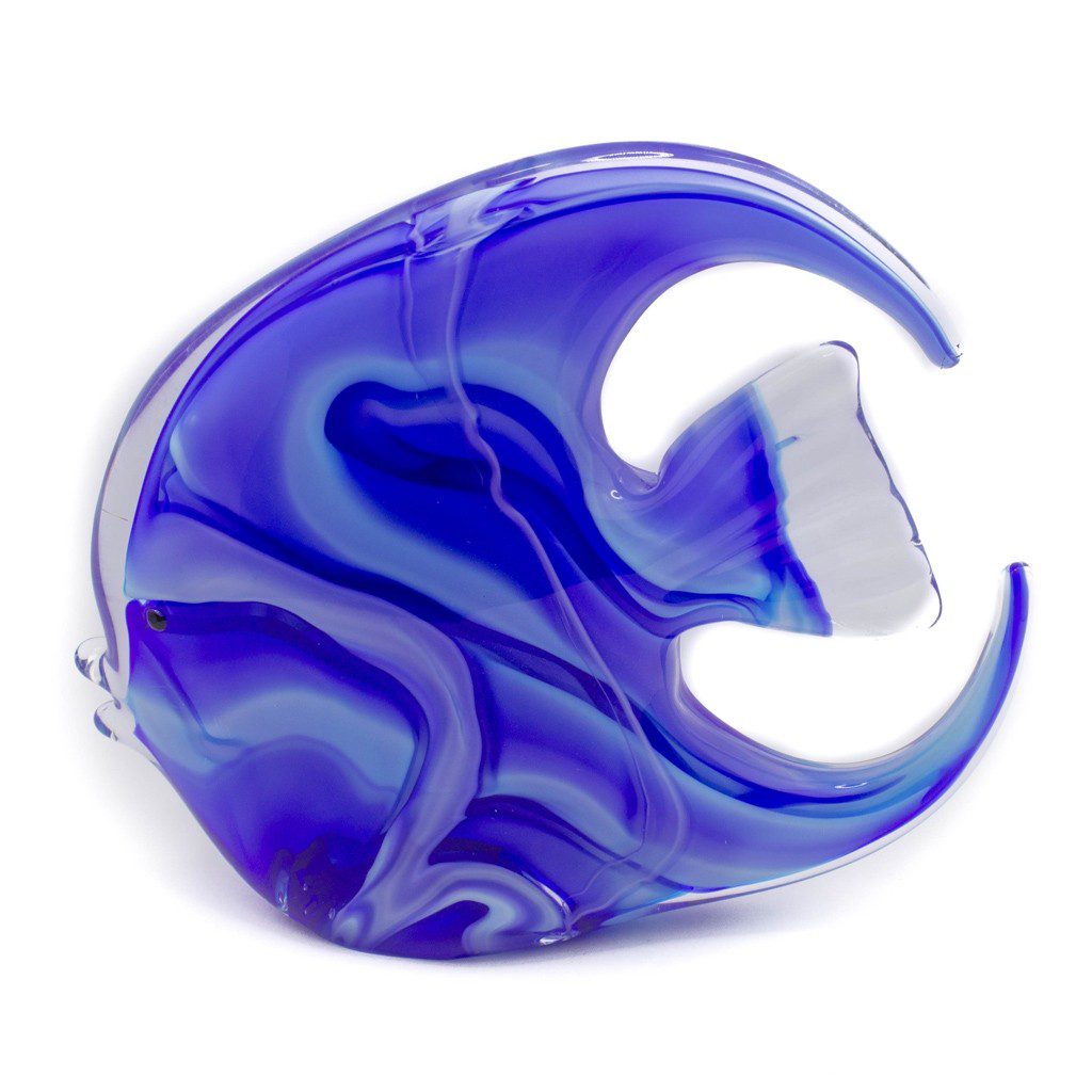 Figura Decorativa de vidrio Pez Azul