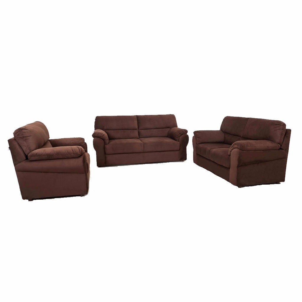 Sala Betel 3 piezas Tapizada en Velvet Color Café