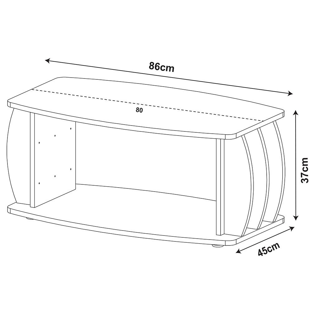 Mesa de Centro Bertolini Caribe Pino