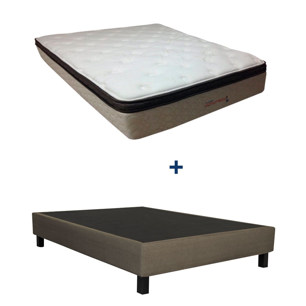 Paquete Colchon Matrimonial Microtech Kamul mas Base Tapizada
