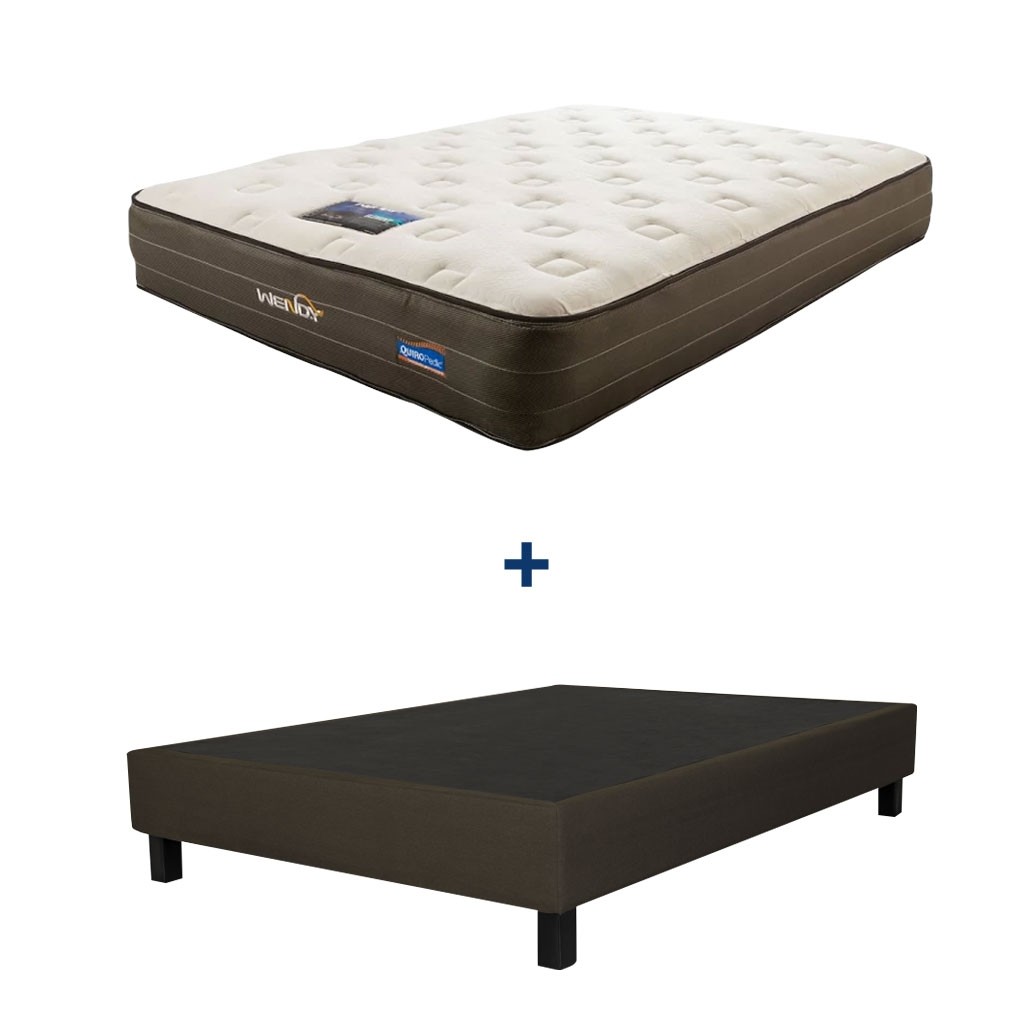 Paquete Colchón King Size Wendy Element + Base Tapizada
