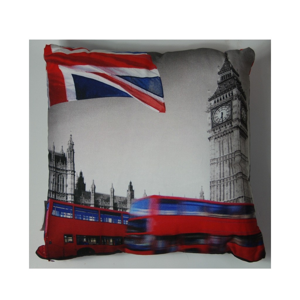 Cojín Decorativo 40 X 40 cm Red Bus CasaMia