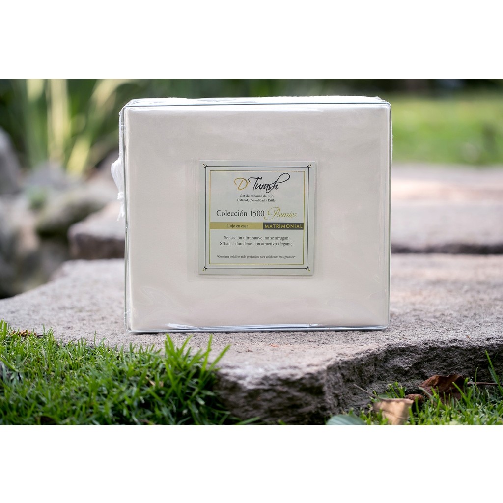 Sábanas Matrimoniales en color Beige 1500 Hilos o Fibras Ultra Finas