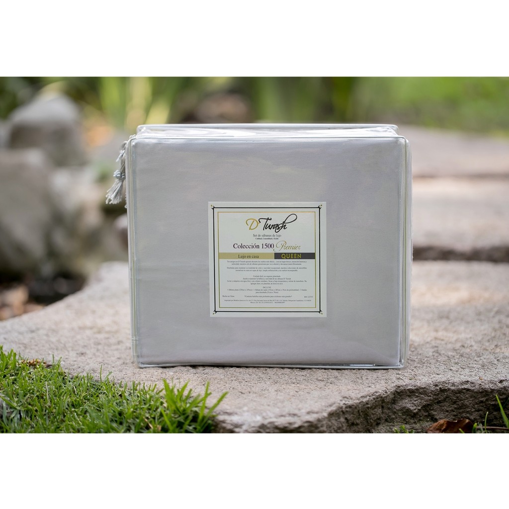 Sábanas Queen Size en color Gris 1500 Hilos o Fibras Ultra Finas