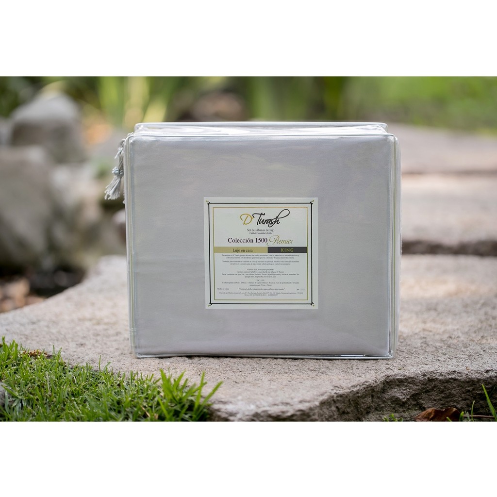 Sábanas King Size en color Gris 1500 Hilos o Fibras Ultra Finas