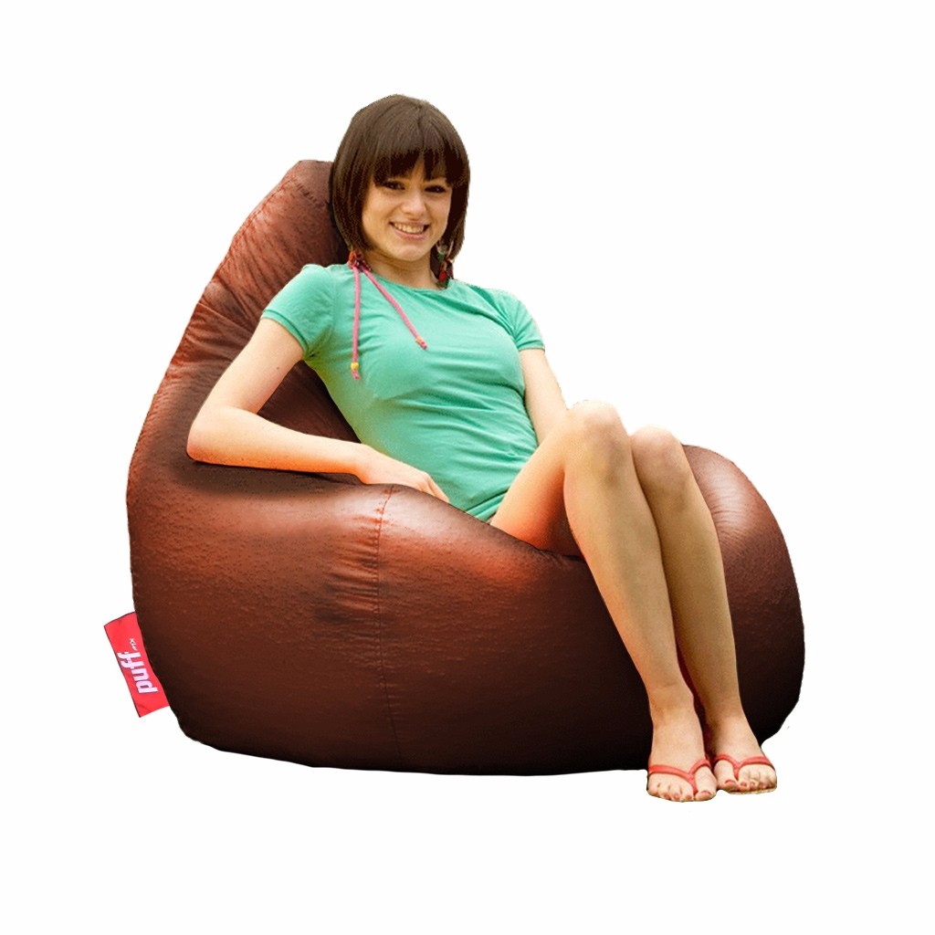 Puff Pera Acabado Piel en Varios Colores