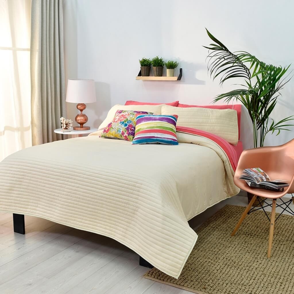 Juego Edredón Individual Coral