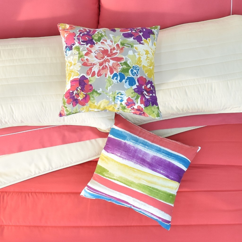 Juego Edredón Queen Size Coral