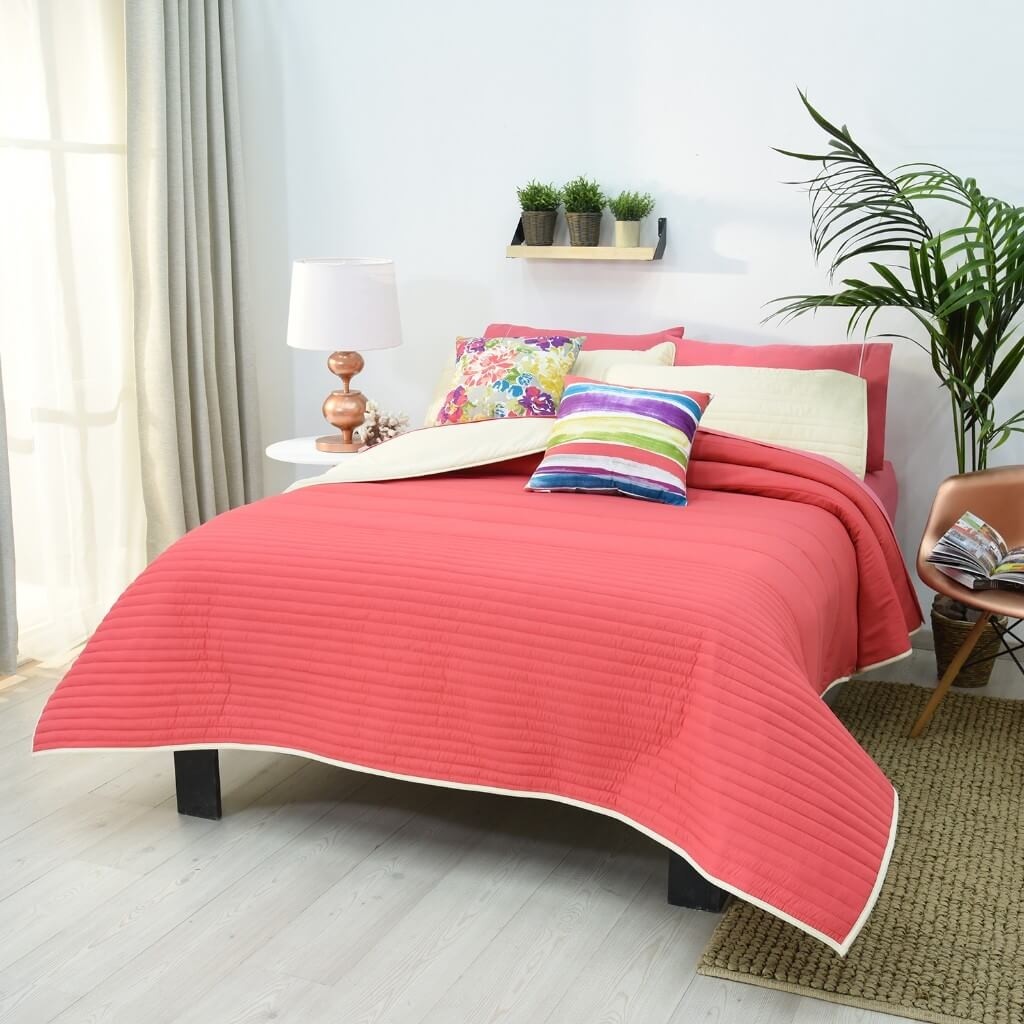 Juego Edredón King Size Coral