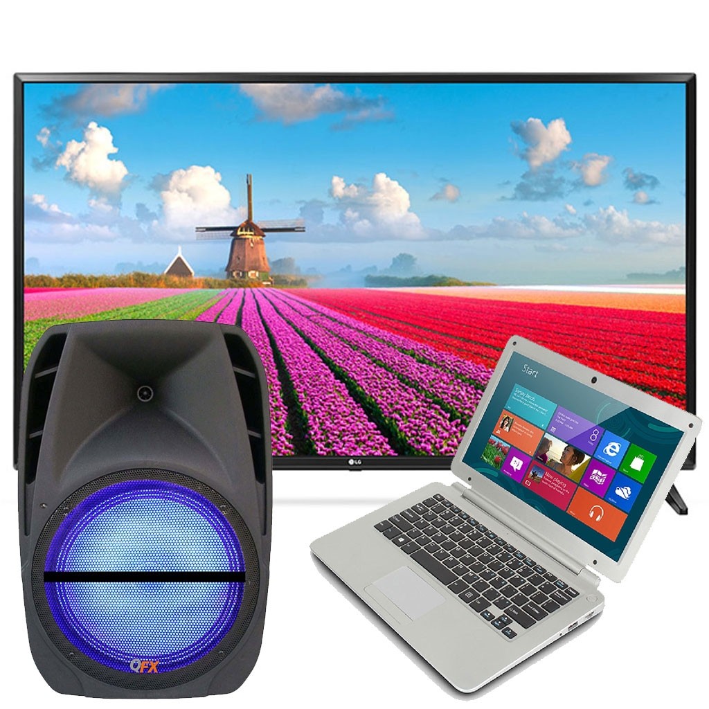 Pantalla LG 43 Smart TV  Bocina 12 QuantumFX  Notebook Vulcan 11 6
