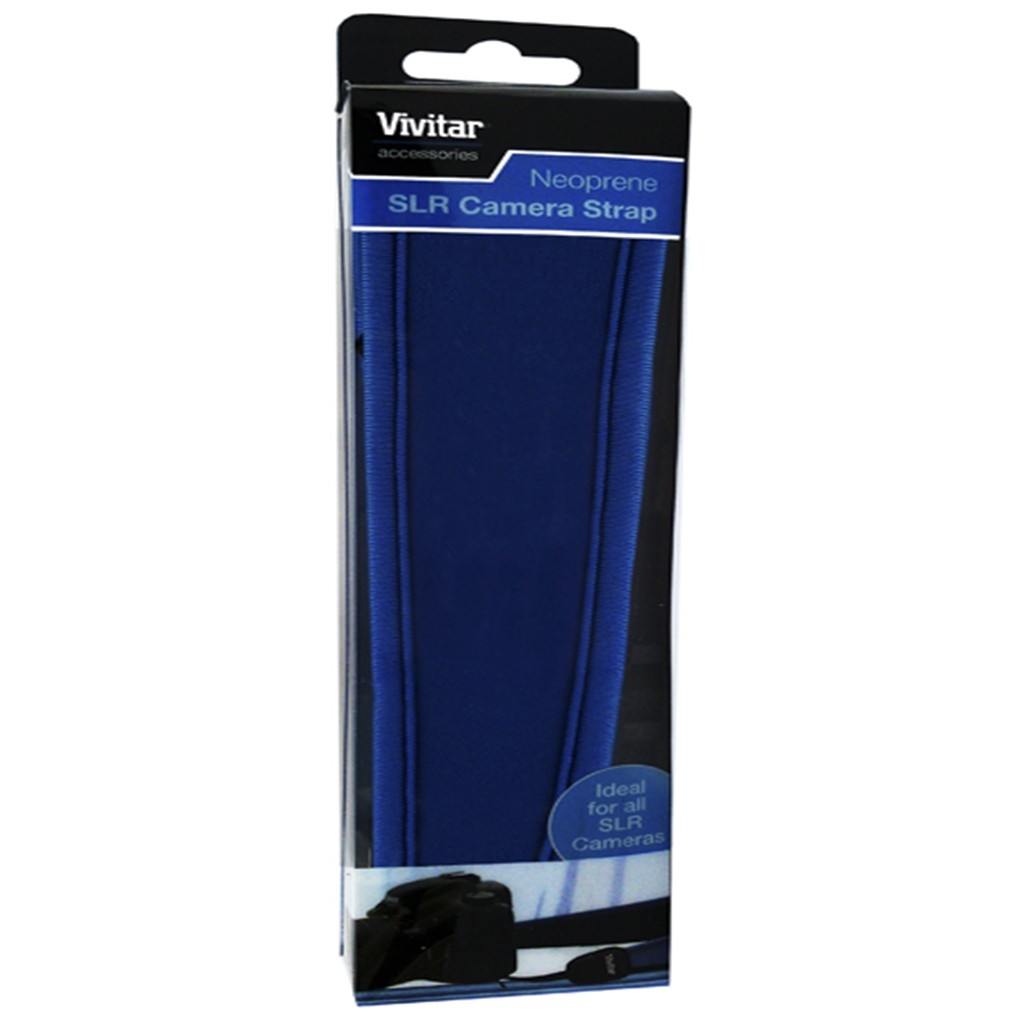 Bandolera para cámara réflex azul