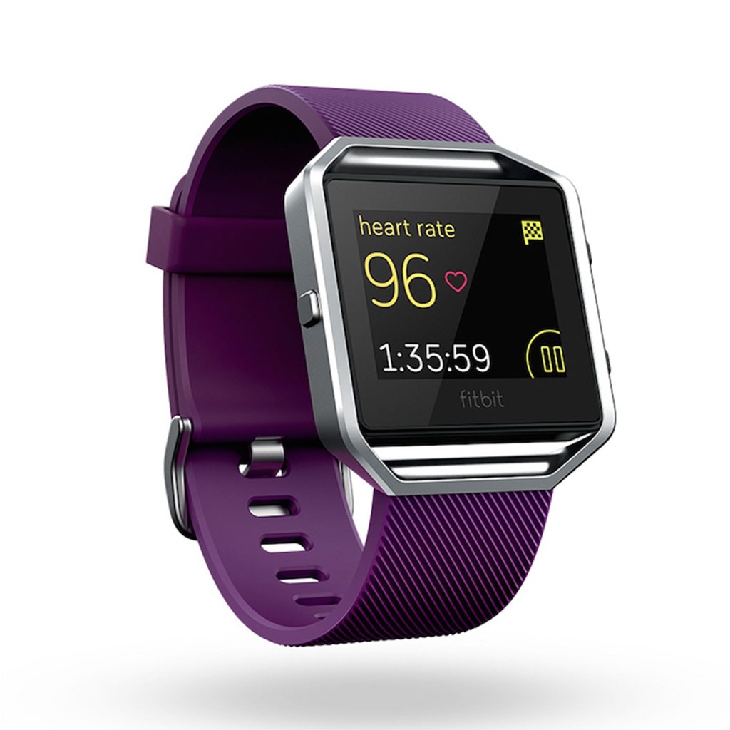 Fitbit Blaze Smart Fitness Watch Silver Plum Silver