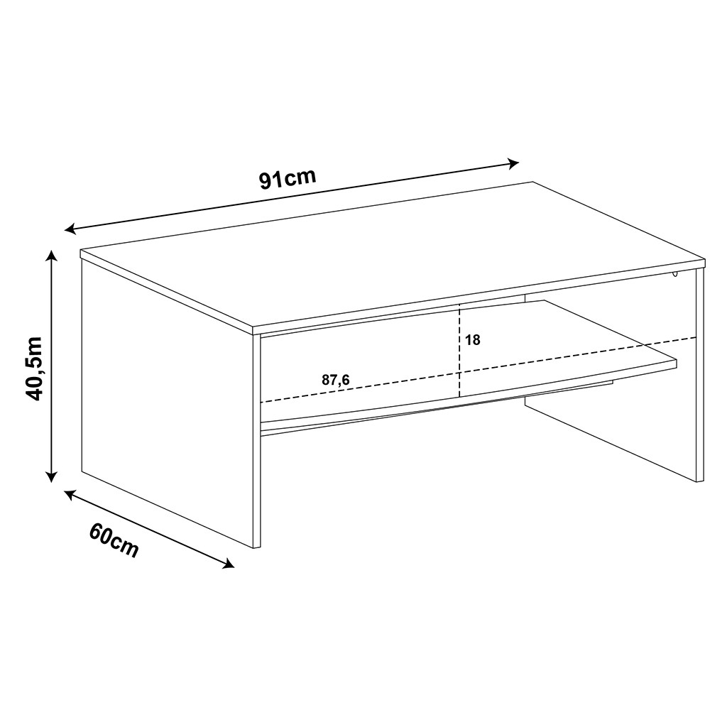 Mesa de Centro Bertolini Austin Rustica