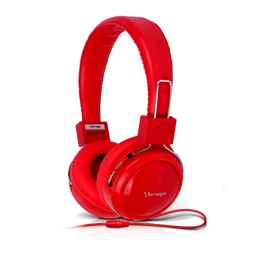 Audífonos Diadema Vorago HP-300 Rojo