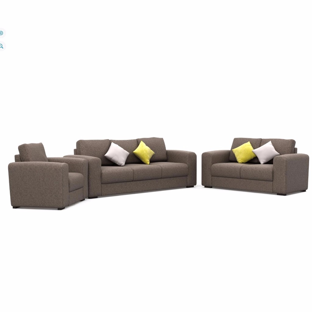 Sala Luver 3 piezas estilo contemporáneo color gris