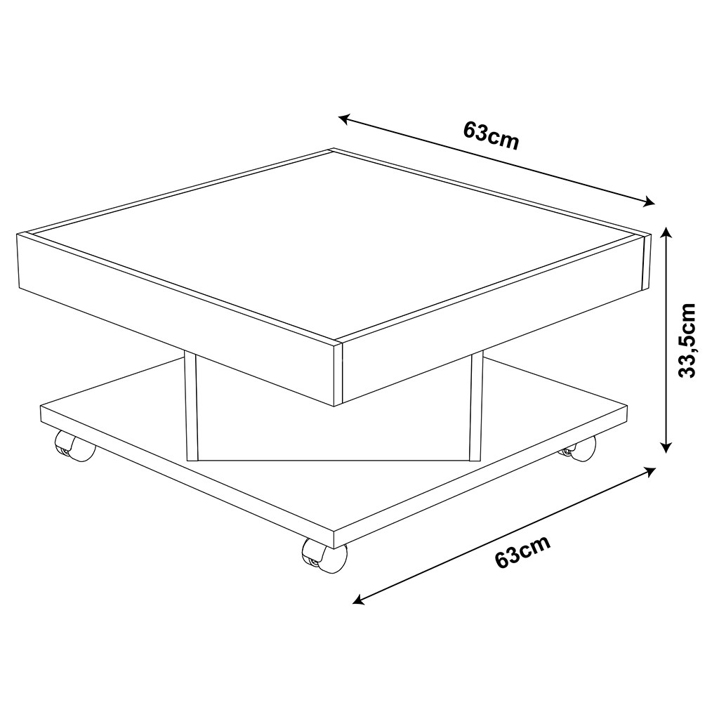Mesa de Centro Bertolini Sahara Canela