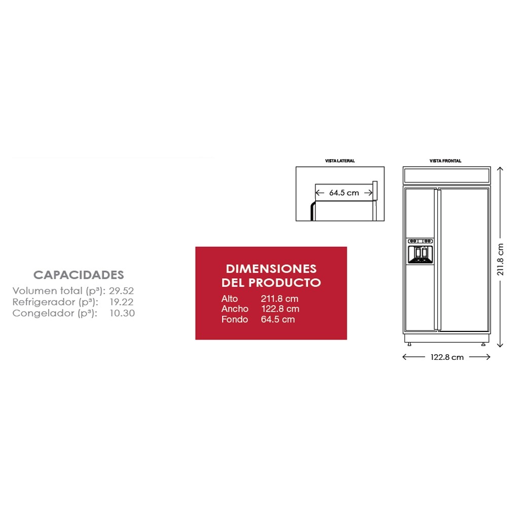 Refrigerador KitchenAid Duplex 29p3 KBSD608ESS
